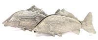Vintage Italian Silver-Plated Fish-Shaped Napkin Holders, 7.8" Length, Set of 2