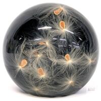 Tarax Infinity Collection Resin Paperweight &ndash; Milkweed Seeds, Handcrafted Canada, Vintage Decor 4" Tall. Acrylic. Few scuffs and marks on back