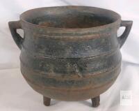 Antique Cast Iron 1/4 Gallon Cauldron, 3 Leg Pot with Side Handles, 4.5" Tall, Marked "1/4"