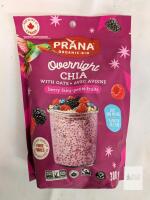 bb jan 2027 PRANA Organic Overnight Chia with Oats, Berry Fairy, 300g, Vegan, Non-GMO, Fairtrade, Canada