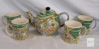 Paul Cardew London Map Teapot Set &ndash; 1992 Ceramic Design with SW1 Postcode