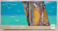 Genin Trudeau Cameleon 16oz Acrylic Highball Glasses, Vintage Fruit Design, Set of 4, 1989