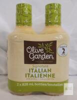 bb dec 2026:Olive Garden Signature Italian Dressing 2-Pack, 2 x 828mL Bottles, Italian Vinaigrette, UPC 010200838217