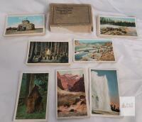 Yellowstone National Park Haynes 100 Colored Postcards Vintage Boxed Appears Complete Set c1930s-40s