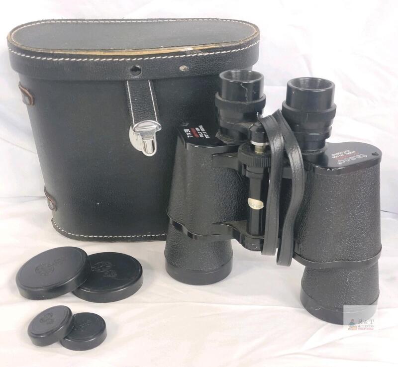 Tasco Model 306 7x50 Binoculars with Case and Accessories