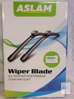 ASLAM Beam Wiper Blade Pair, Universal Fit with Multi-Adapter Kit, Graphite Rubber, Model ASCA 04-AS02-2222-3A/4/6