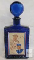 J.W. Dant 1969 American Legion 50th Anniversary Cobalt Blue Glass Decanter, 11" Tall