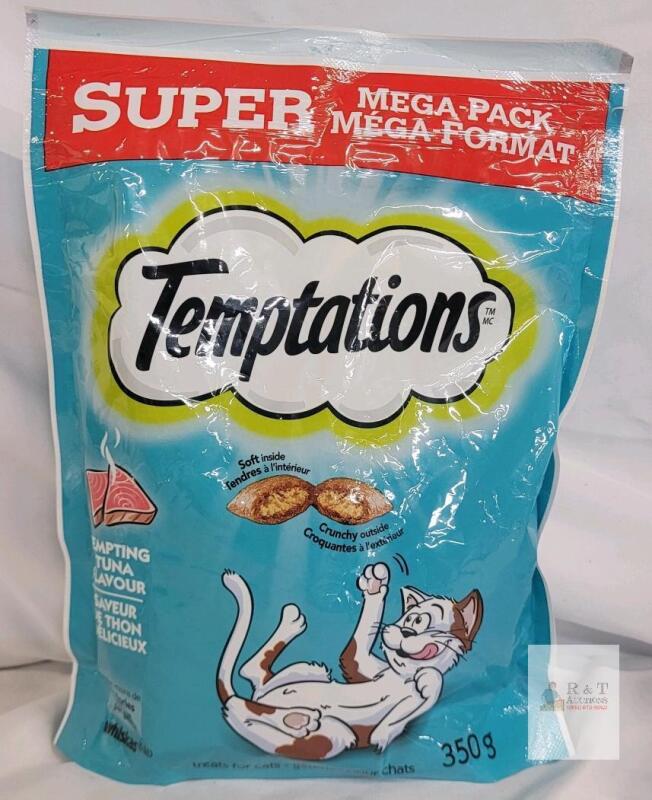 Temptations Tempting Tuna Flavour Cat Treats, 350g, Super Mega-Pack, 28% Protein, Exp 05/27