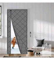 NEW WochiTV Magnetic Thermal Insulated Door Curtain, 36" x 80", Gray, Side Opening, Magnetic Closure