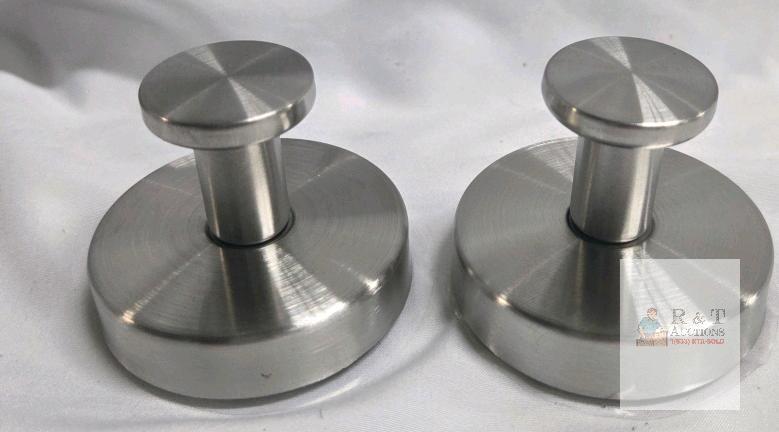 PEUTIER Premium Stainless Steel Suction Cup Hooks, Model New Y27004, 2-Pack