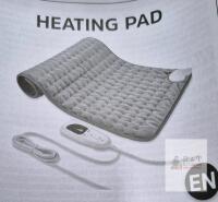 Electric Heating Pad, 6 Heat Levels, Soft Washable Cover, ETL Listed, LED Controller, 12"x24"