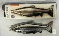 Kikkerland Fish Flask &ndash; 4 fl oz Stainless Steel Novelty Flask