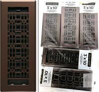5 New DECOR GRATES NGH310-RB Floor Registers, 3x10, Rubbed Bronze Finish