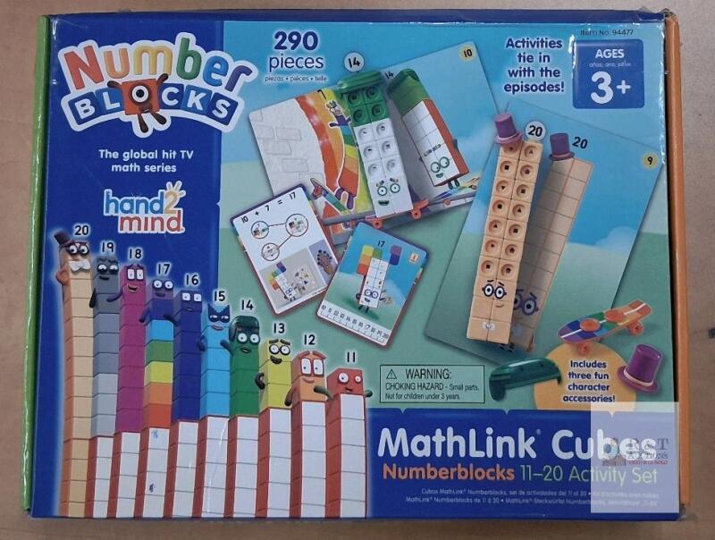 MathLink Cubes Numberblocks 11&ndash;20 Activity Set, 290 Pieces, hand2mind, Ages 3+, Item 94477