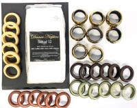 32 Vintage Napkin Rings & New Set of 12 100% Cotton Dinner Napkins 16" &times; 16"