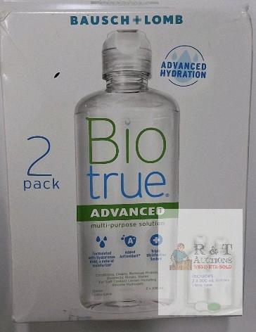 Bausch + Lomb Biotrue Advanced Hydration Contact Lens Solution, 2 Pack, 10 fl oz Bottles, Exp 2028
