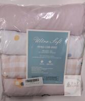 Ultra Soft 4-Pack Fitted Crib Sheets, 52x28x8 in, Standard Size, Mixed Patterns