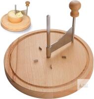 New Wood Cheese Curler Spin Cheese Wheel Chocolate Multifunctional Rust-Proof Shredder Girolle with Handle 8.4" Diameter