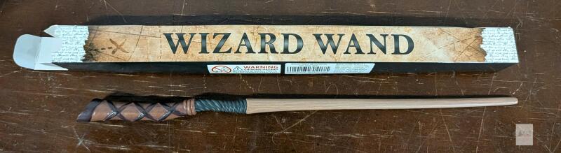 Wizard Wand Toy Prop, 14 Inch, Textured Grip, Original Box, Batch C2021WWAY1v, Ages 3+