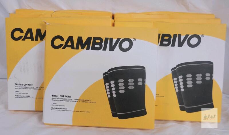 7 New Cambivo 2-Pack Thigh Support Sleeves , Size XXL . Model # NB20