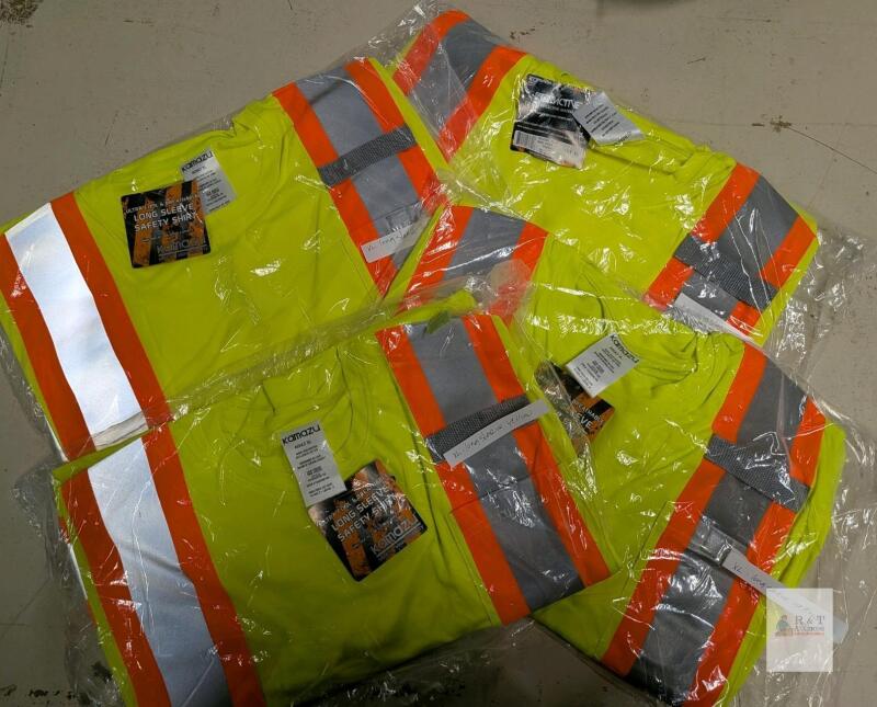 4 New Adult XL Kamazu Long Sleeve Safety Shirt