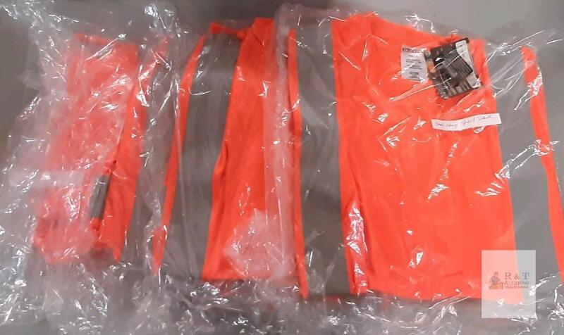 5 Kamazu Class 2 ANSI/ISEA 107-2010 Orange High Visibility Short Sleeve Safety Shirt, Small