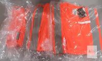 5 Kamazu Class 2 ANSI/ISEA 107-2010 Orange High Visibility Short Sleeve Safety Shirt, Small
