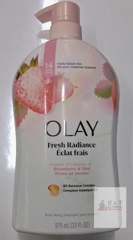 Olay Fresh Radiance Body Wash, Strawberry & Mint, 33 fl oz, Pump, B3, Paraben-Free, H6021868/00