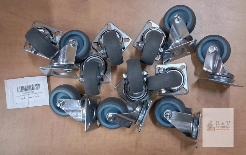 Swivel Casters, 4" Wheel Diameter, 249 lb Load Capacity per Caster