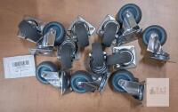 Swivel Casters, 4" Wheel Diameter, 249 lb Load Capacity per Caster
