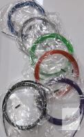 Multi-Color Bicycle Brake/Shifter Cable Housing Set &ndash; 6 Pieces, 2000mm Each, Universal