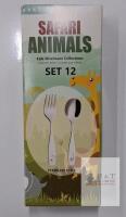 new ANNOVA Safari Animals Kids Silverware Set &ndash; 12-Piece Stainless Steel Flatware