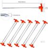 New ABCCANOPY Tent Stakes Camping Tent Stakes, 10pc-Pack (Orange) - 2