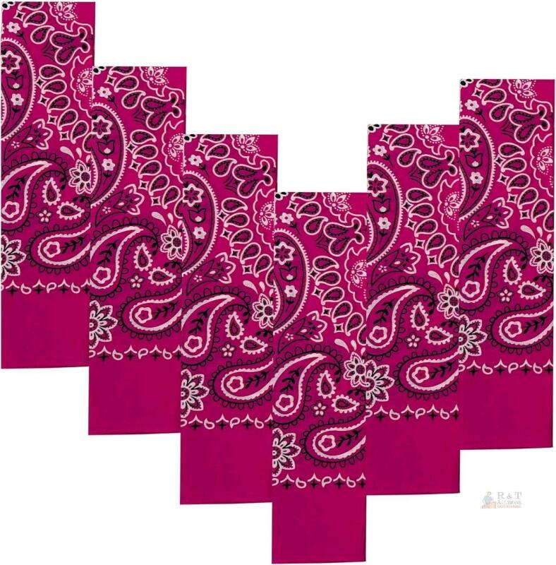 New 6-Pack Every-Ville 100% Cotton Bandanas Gift Set &ndash; 22x22 Inch Paisley Head Wraps form Men & Women, Neck & Face Scarves