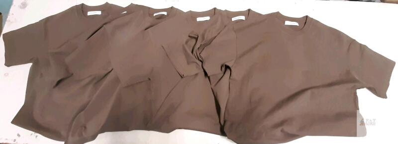 NEW Loop & Hook Crew Neck T-Shirts, Sizes S-XXL, Brown/Taupe, Lot of 1 S 2 M 1 L 1 XL