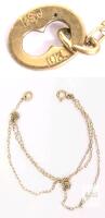 Tangled Stamped FSJ 10K Gold Multi-Strand Bracelet, Appears Intact, Unknown Length, 0.7g Weight