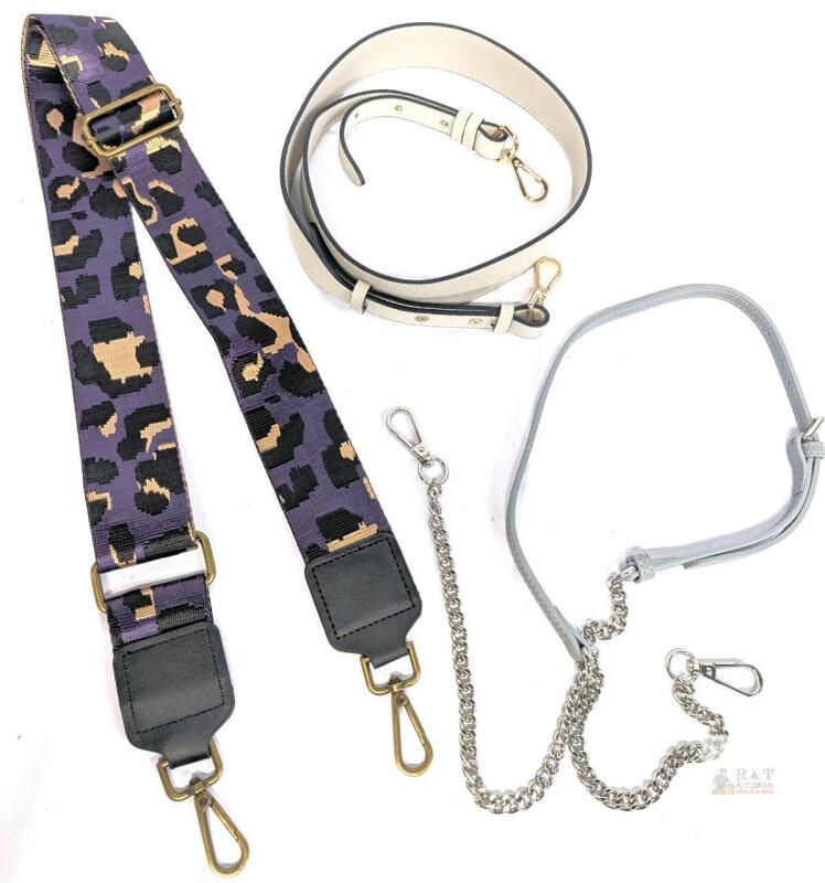3 New Purse Straps : 0.5" - 2" Wide, Adjustable Up To 47" Long