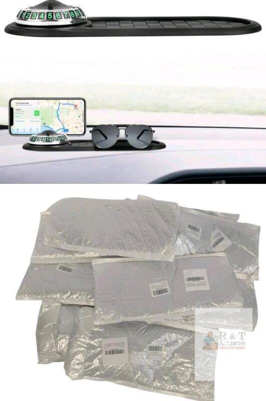 9 New BOXOB Multifunction Car Dash Anti-Slip Mat with 360&deg; Rotating Auto Phone Holder, Universal Dashboard Organizer Pad with Temporary Parking Number for Phones Keys Sunglasses Gadgets