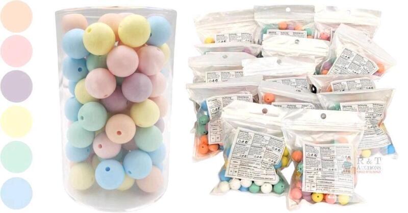 14 New Bags 15mm Silicone Beads, 50pcs Per Bag