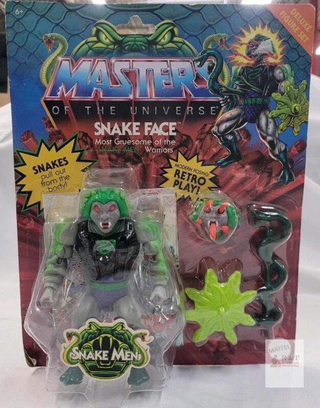 Masters of the Universe Origins Deluxe Snake Face Action Figure, 5.5" Figure with Accessories