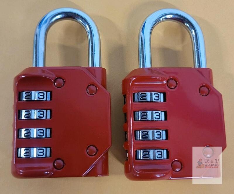New 2-Pack Combination Lock , Resettable 4-Digit Combo Heavy Duty Padlocks.