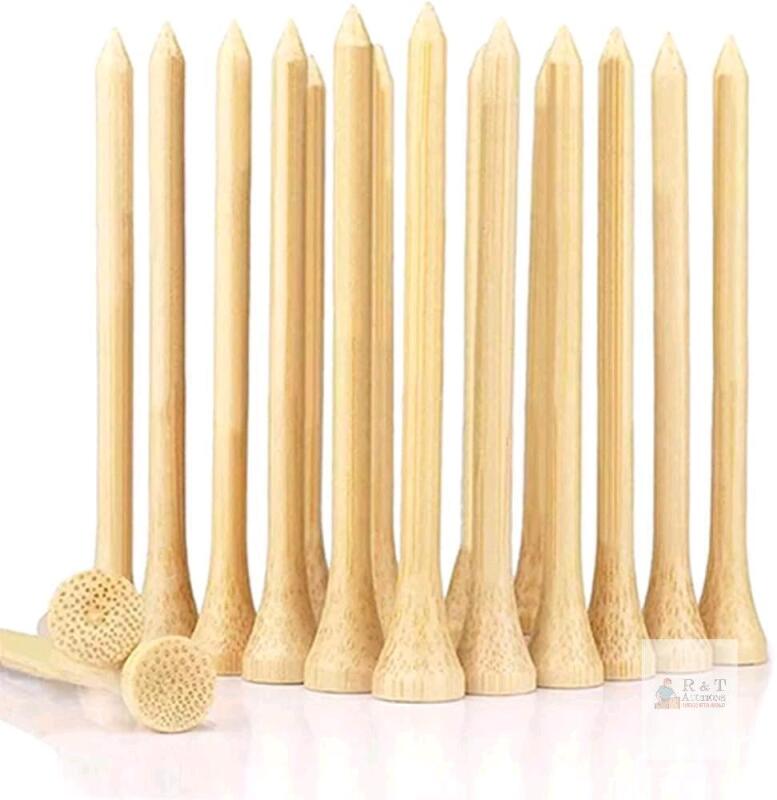New 300pcs Driving Range Tee - Rubber/Bamboo Golf Tees for Mats - Durable Unbreakable Mat Tees Protect Clubs & Practice Mats