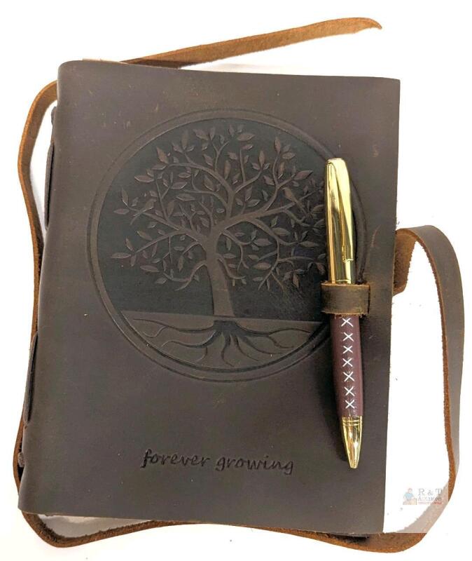 New Sovereign-Gear TREE OF LIFE Leather Journal Gift Set &ndash; Handmade Leather Notebook with Stylish Pen