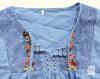 New Size 18 Women's Linen-Style Cotton Blend Boho Top Floral Embroidered Lace Shirts 3/4 Sleeve Flowy Blouses Plus Size Loose Shirts Summer Tunic Top - 4