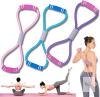 New 3 PCS Resistance Bands 8 Figure Shaped Tension Rope Shoulder Elastic Band for Yoga Fitness Home Gym, Resistance Bands, Figure 8 Exercise Bands For All