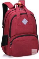 New Large Capacity Red Backpack Schoolbag, 13.58" &times; 7.48" &times; 17.32"