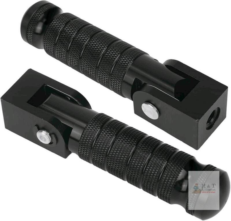New 2pcs Motorcycle Foot Pegs, 90 Degree Foldable Bike Pegs Mini Non-Slip Universal Motorbike Pedals for Ebike Dirt Bike Kart Scooter Replacement Accessories
