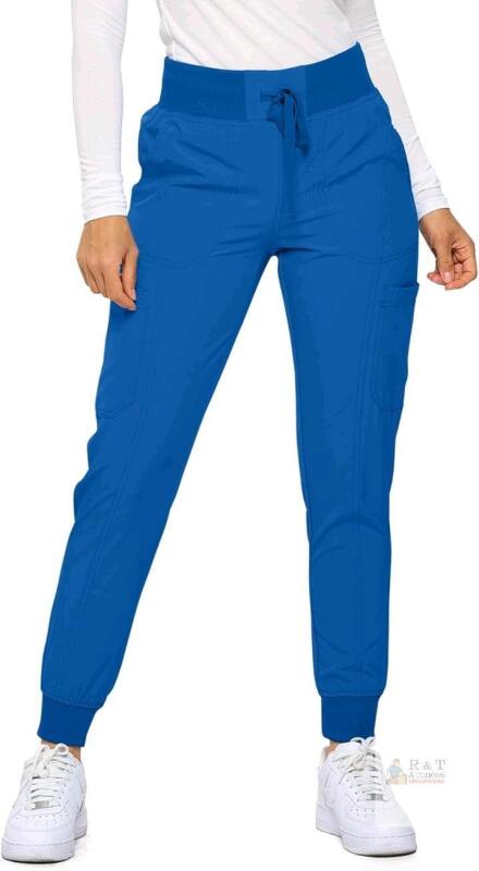 New Size SMALL Petite Women's Monarch Uniforms Ribbed Jogger Scrub Pants - Royal Blue