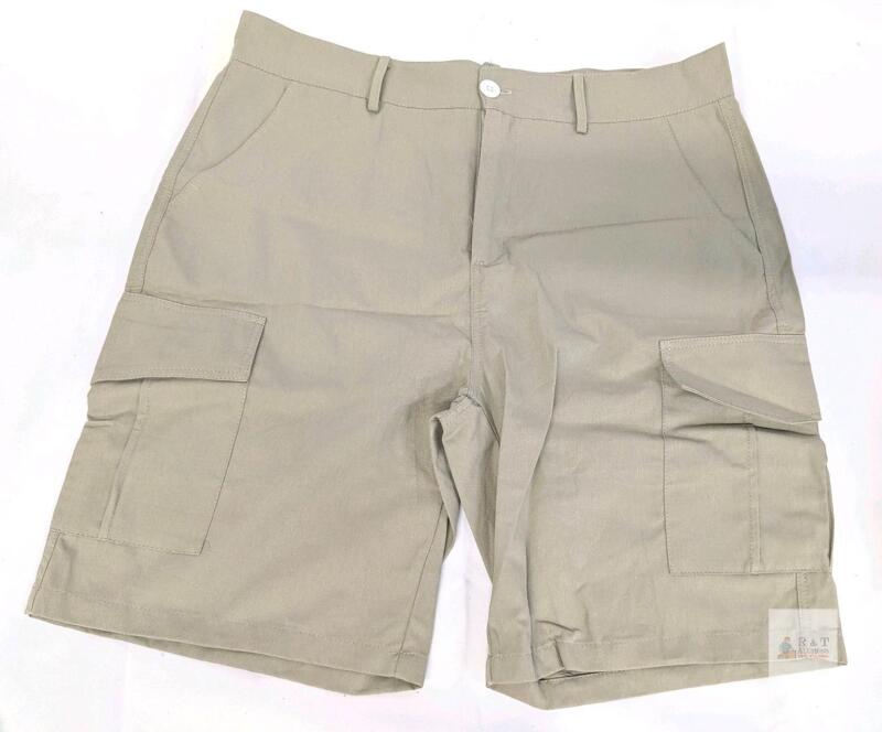 New Size MED Women's Cotton Linen Blend Lightweight Cargo-Style Shorts