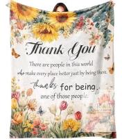 New AOGEWON Sunflowers Thank You Gifts for Women, Retirement Blanket for Women, Throw Blankets, Employee Appreciation Gifts, Mom Blanket 60"X 50", Thank You Gifts for Colleagues, Friends, Wife (Flower)